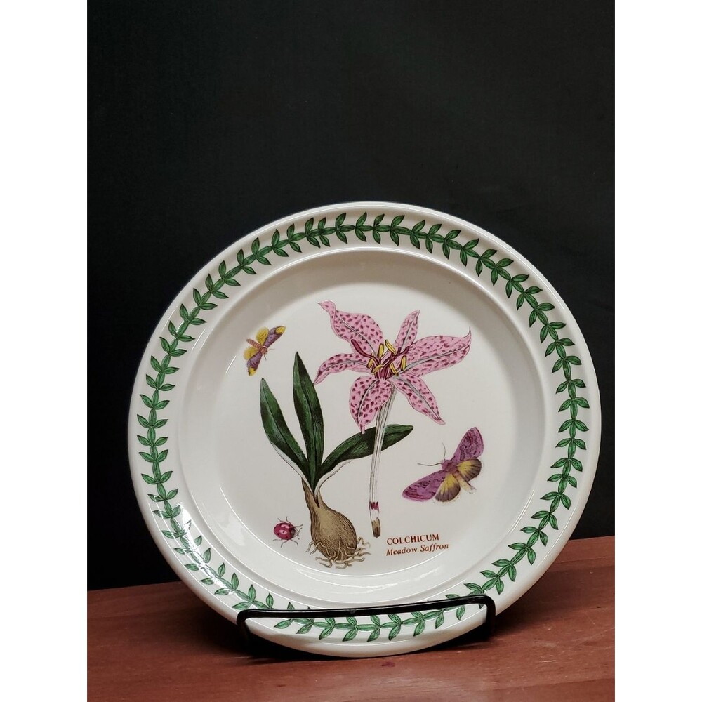 1972 The Botanic Garden Meadow Saffron 7.25" Bread Plate